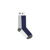 Marni Color-blocked Ribbed Cuff Socks In Blue