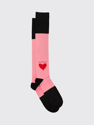 Marni Socks Kids Color Pink In Multi
