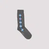 Marni Diamond Pattern Mid-calf Socks In Neutral Grey