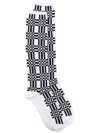 Marni Check-pattern Ankle Socks In White