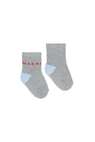 Marni Socks With Logo In Grey