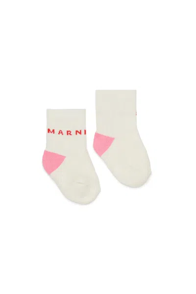 Marni Socks With Logo In White