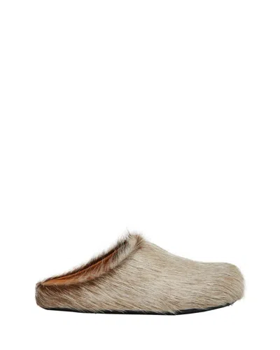 Marni Fussbett Sabot Slippers In Beige