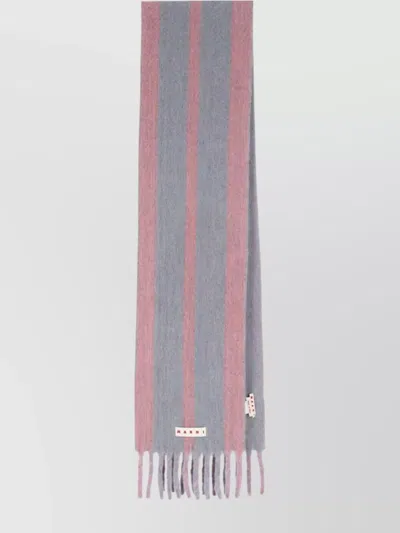 MARNI SOFT FRINGE STRIPED SCARF
