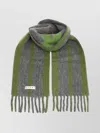 Marni Fringed Ends Striped Pattern Scarves