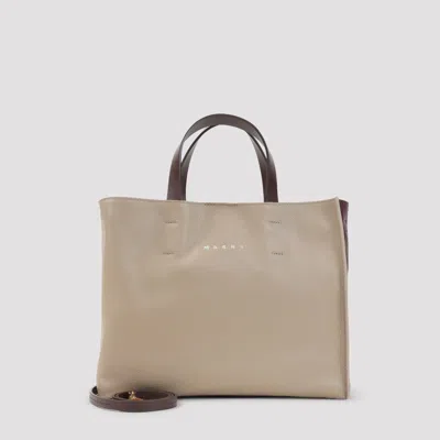 Marni Soft Mini Shoulder Bag - 29cm X 23cm X 11cm In Grey