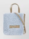 Marni Soft Texture Shoulder Bag And Handles In Blue