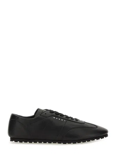 Marni Black Leather Sneakers