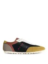 Marni Multicolor Leather Sneakers Suede Panels In Multi