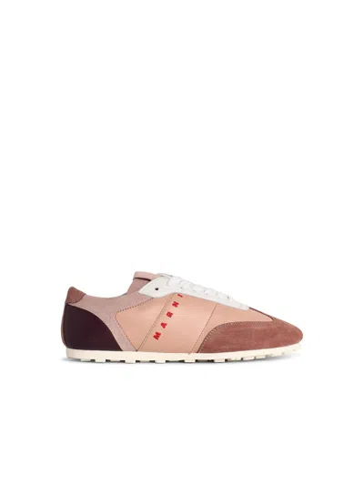 Marni 'softy Soccer' Pink Lear Sneakers