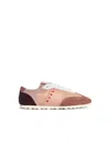 Marni Suede-panel Logo-embroidered Sneakers In Multi