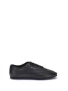 Marni Leather Low-top Sneakers And Contrasting Sole In Black