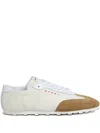 Marni Softy Soccer Suede-detail Leather Sneakers