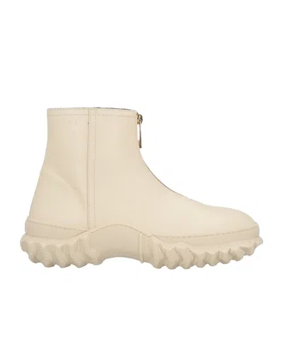 Marni Solid Color Ankle Boots In Neutral