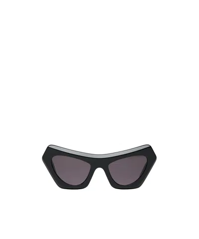 Marni Solid Color Cat-eye Sunglasses In Black
