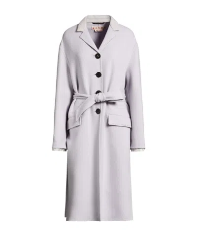 Marni Solid Color Coats In Gray