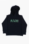 Marni Solid Color Hoodie With Contrasting Logo