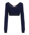 Marni Solid Color Lightweight Wool Knit In Blue