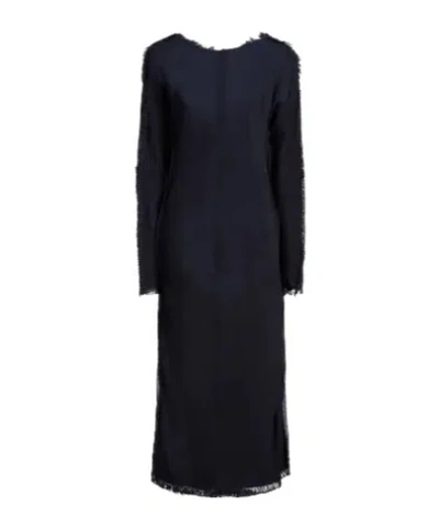Marni Solid Color Long Sleeve Dress In Black