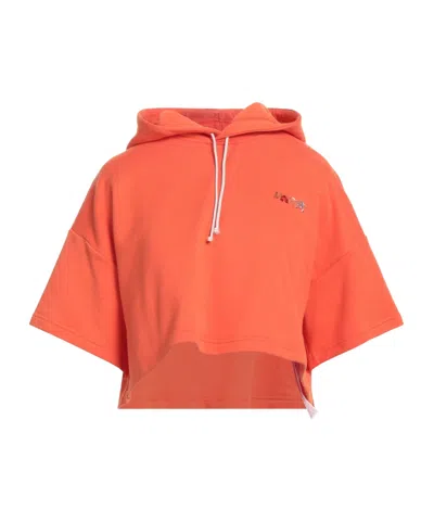 Marni Solid Color Short-sleeve Hooded T-shirt In Orange
