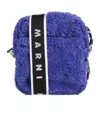 Marni Solid Color Velvet Small Bag In Blue
