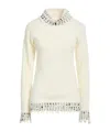 Marni Solid Color Wool Knit Sweater In White
