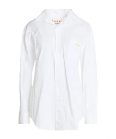 Marni Solid Colour Shirts  Blouses In White