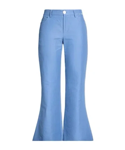 Marni Solid Flare Pants In Blue