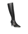 Marni Solid Pointed Leather Boots In Black