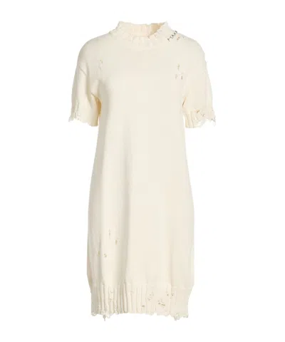 Marni Woman Mini Dress Off White Size 2 Cotton