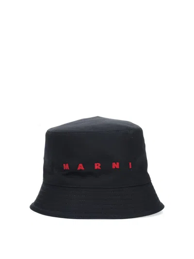 MARNI BUCKET LOGO HAT