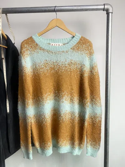 Pre-owned Marni Speckled Stripe Mohair Sweater In Multi