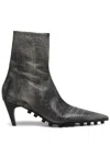 Marni Spike Crocodile-effect Leather Boots In Black