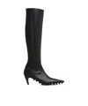 Marni Spike Leather Knee-high Boots In Black