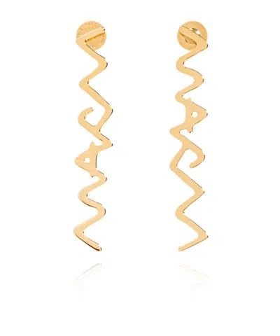 MARNI MARNI SYMBOL LOGO PLAQUE EARRINGS