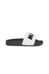 Marni Sponge Slide Slippers With Maxi Logo In White