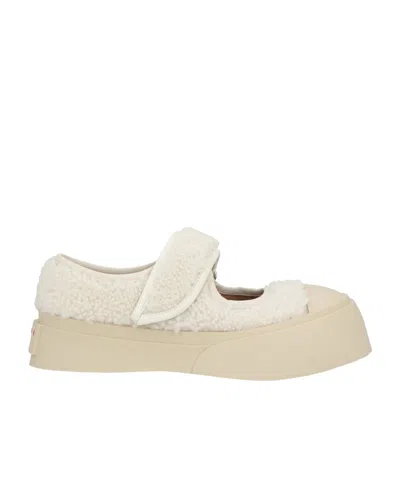 Marni Sporty Ballet Flats In Neutral