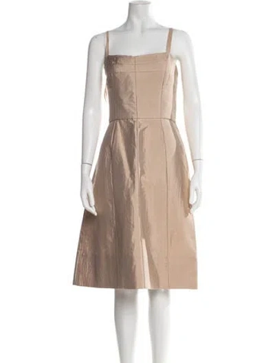 Pre-owned Marni Square Neckline Knee-length Dress In Neutral