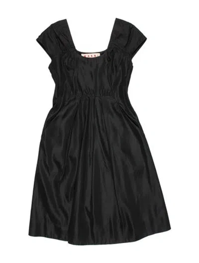 Pre-owned Marni Square Neckline Long Dress In Black