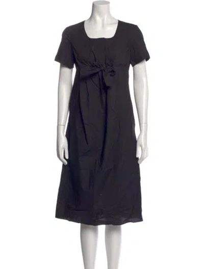 Pre-owned Marni Square Neckline Midi Length Dress In Blue