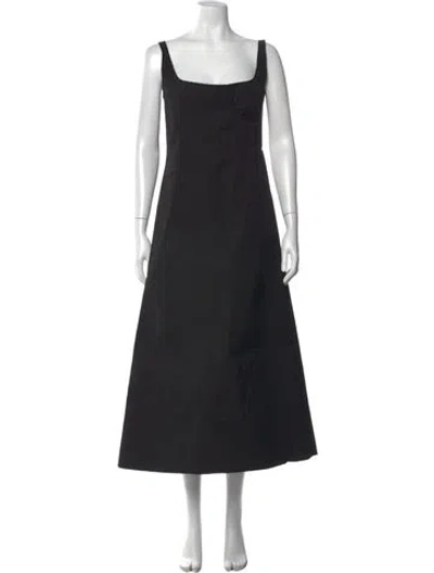 Pre-owned Marni Square Neckline Midi Length Dress In Gray