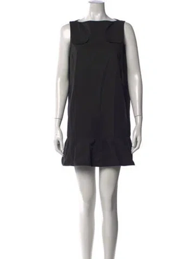 Pre-owned Marni Square Neckline Mini Dress In Blue
