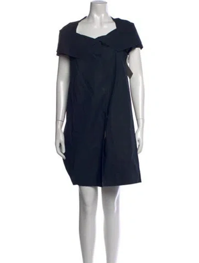 Pre-owned Marni Square Neckline Mini Dress In Blue