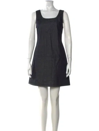 Pre-owned Marni Square Neckline Mini Dress In Gray