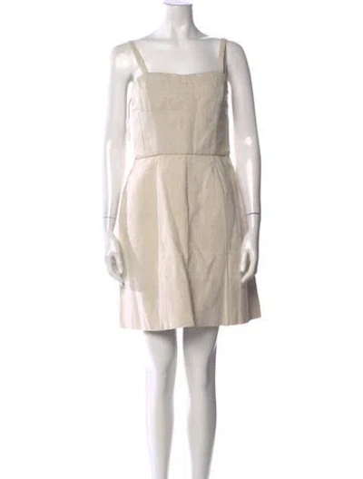 Pre-owned Marni Square Neckline Mini Dress In Neutral