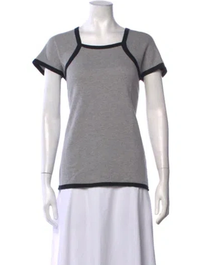 Pre-owned Marni Square Neckline Short Sleeve T-shirt In Grey