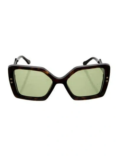 Pre-owned Marni Square Tinted Sunglasses In Black