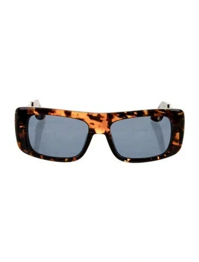 Pre-owned Marni Square Tinted Sunglasses In Brown