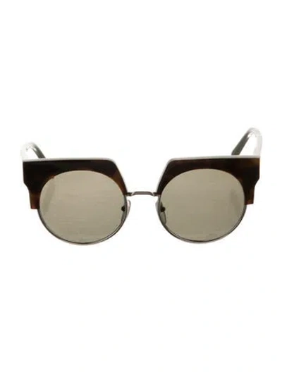 Pre-owned Marni Square Tinted Sunglasses In Green