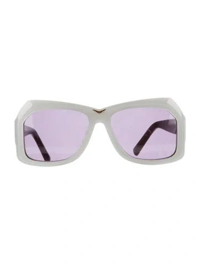 Pre-owned Marni Square Tinted Sunglasses In White